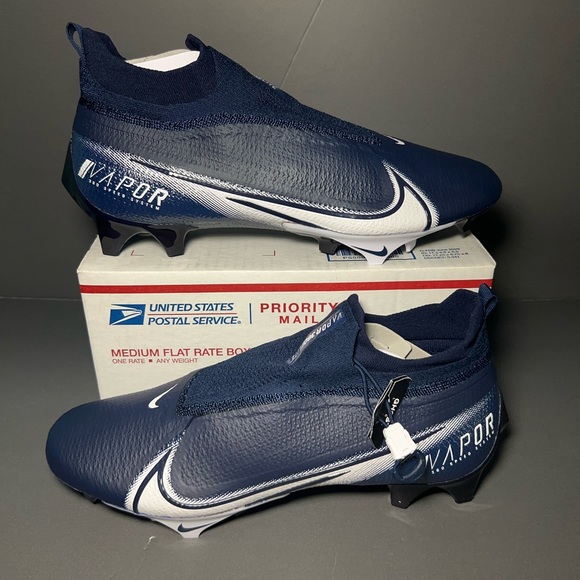 Nike Vapor Edge Elite 360 Flyknit CV6282-401 Midnight Navy Men's Size 12 cleats